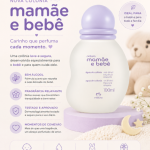 Colônia mamãe bebê lilás 100ml