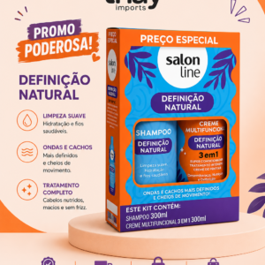 Shampoo e condicionador definição natural salon line