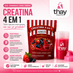 Creatina 300 g Adeus frutas vermelhas 4em 1