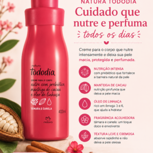 Hidratante tâmara canela natura todo dia 400 ml