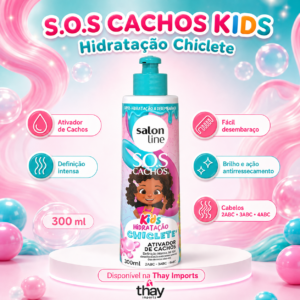 Ativador de cachos chiclete sos cachos 300ml
