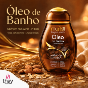 Sabonete líquido óleo de banho Muriel 230ml amêndoas e avelã