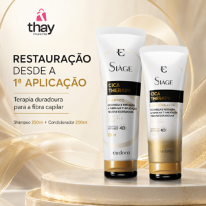 Kit Siàge Cica-Therapy, com shampoo de 250 ml e condicionador de 200 ml