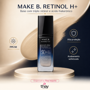 Base invisível com proteção solar Fps50 make b com retinol 26g