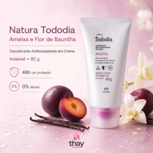 Natura Tododia Ameixa e Flor de Baunilha Invisível 80 g