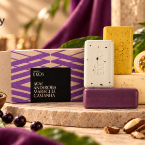 Kit sabonete mix natura Ekos caixa com 4 unidades