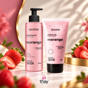 Kit esfoliante mais hidratante morango Labotrat