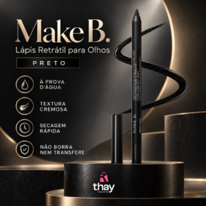 Lápis Retrátil para Olhos Preto Make B.