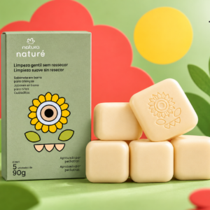 Caixa com 5 sabonete nature infantil