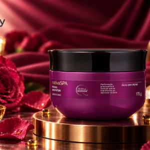 Nativa spa óleo em creme corporal rosa secretas