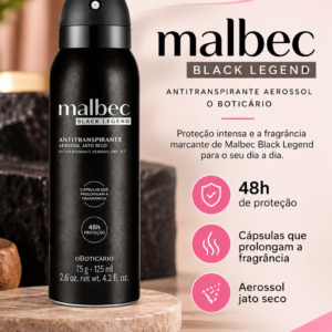 Desodorante aerossol Malbec Black Legend