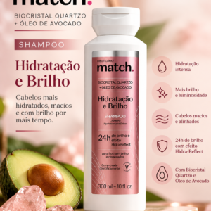 Shampoo hidratação e brilho 300 ml match